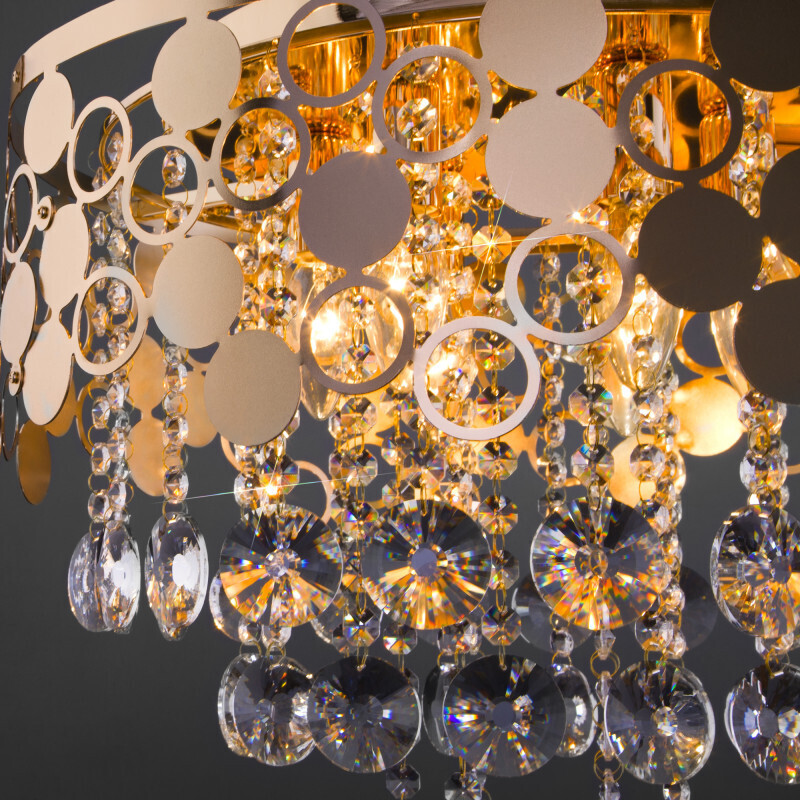 Каскадная люстра Eurosvet 10123/6 золото/прозрачный хрусталь Strotskis Smart (10114/6)