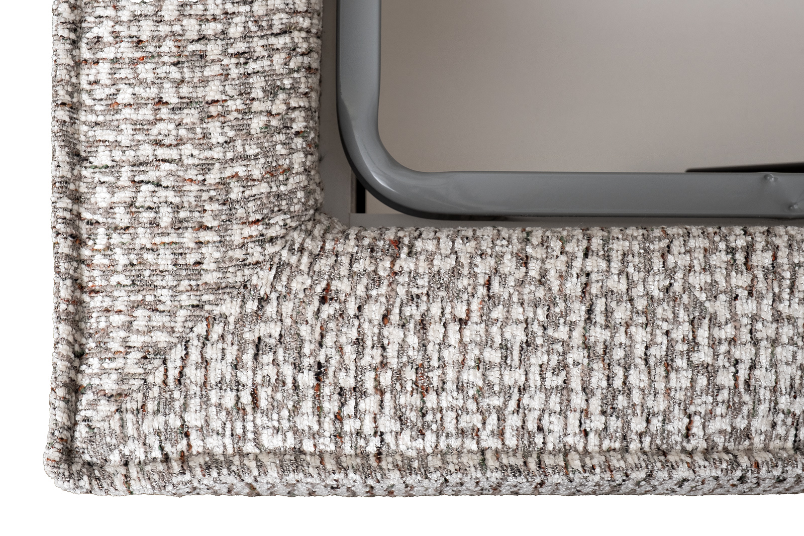 Кровать детская угловая Runa-80 с мех шенилл серая Seppia Ser 114*215*80 Garda Decor Runa-80М-Seppia Ser