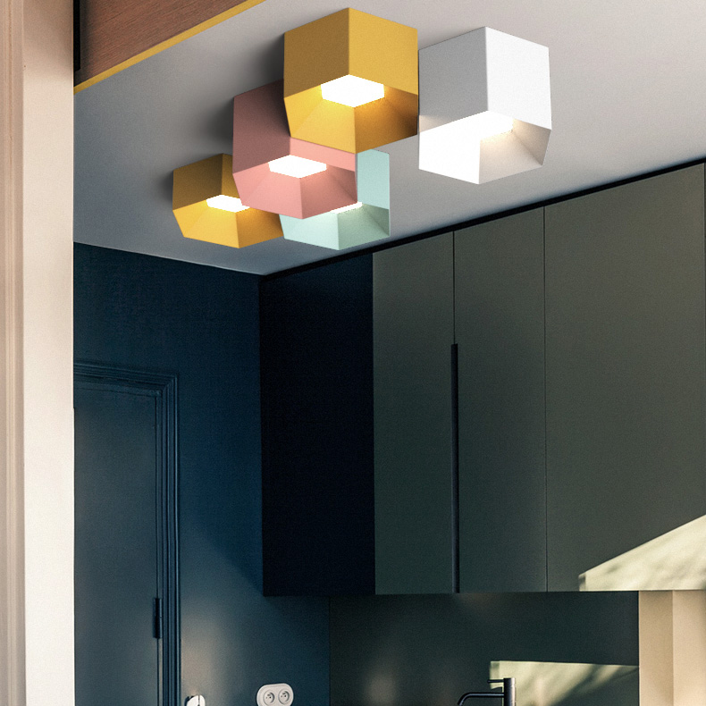 Потолочный светильник HEXAGON A H23 Yellow by ImperiumLoft