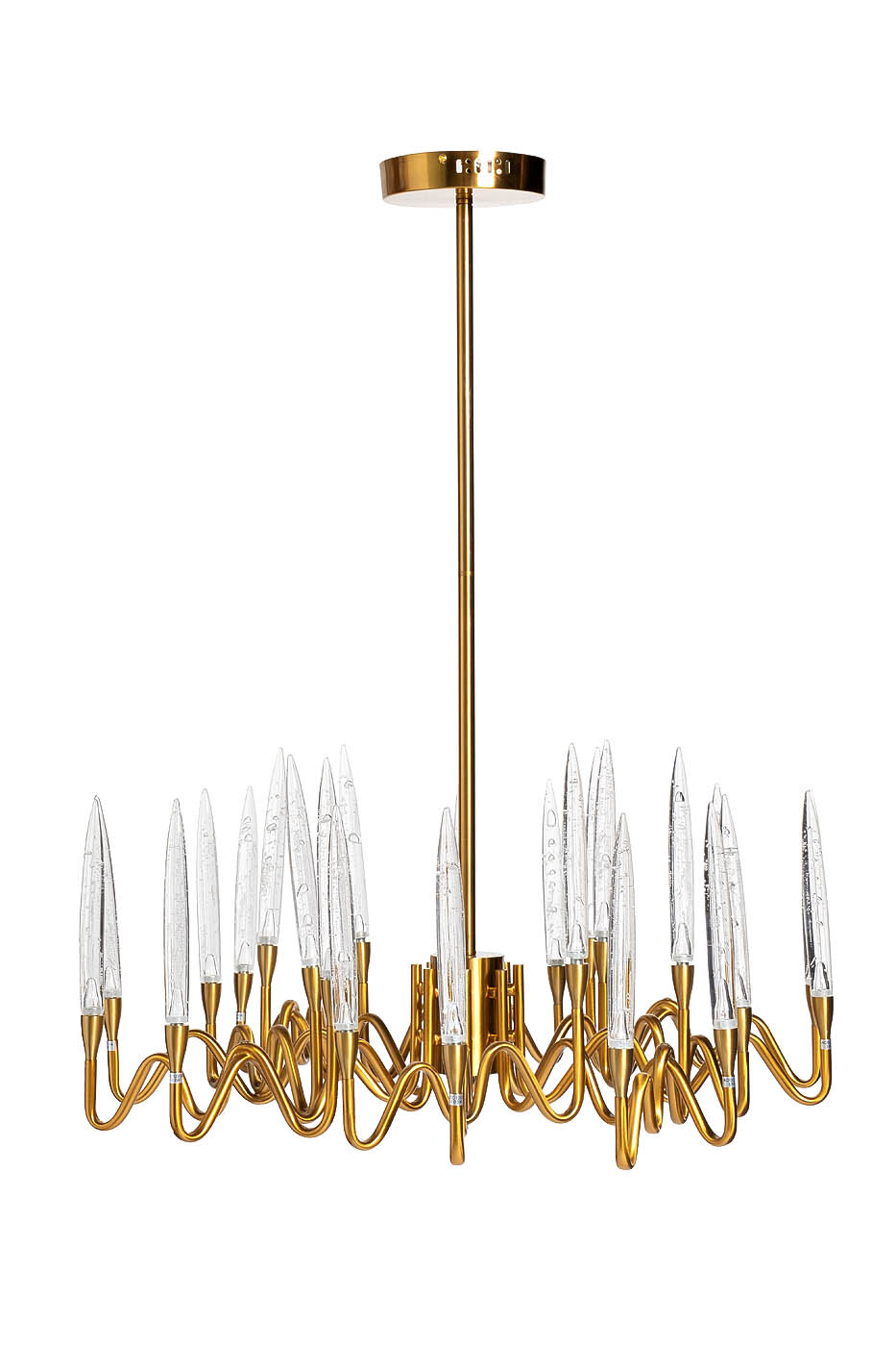 Люстра латунь/стекло прозрачное Garda Decor K2PG0330-80