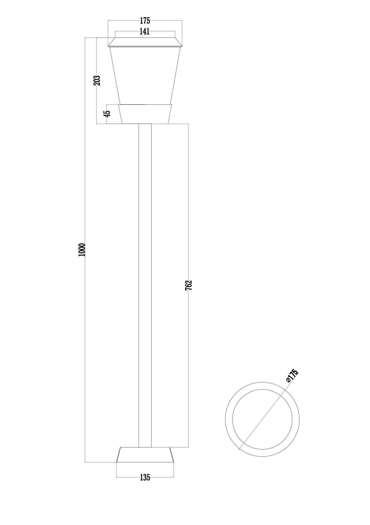 Ландшафтный светильник Maytoni O039FL-01B