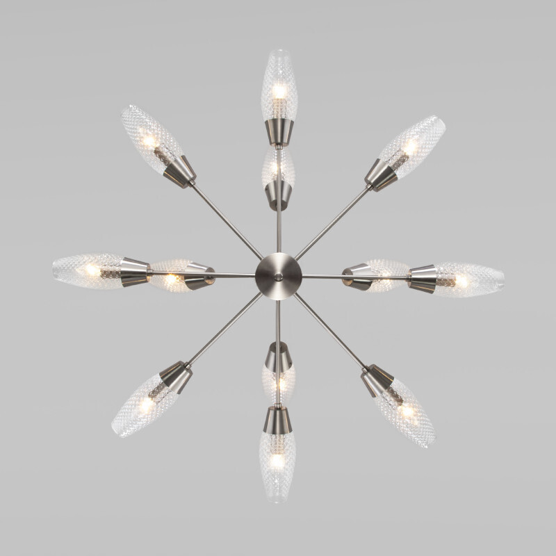 Люстра на штанге Eurosvet 60140/12 сатин-никель