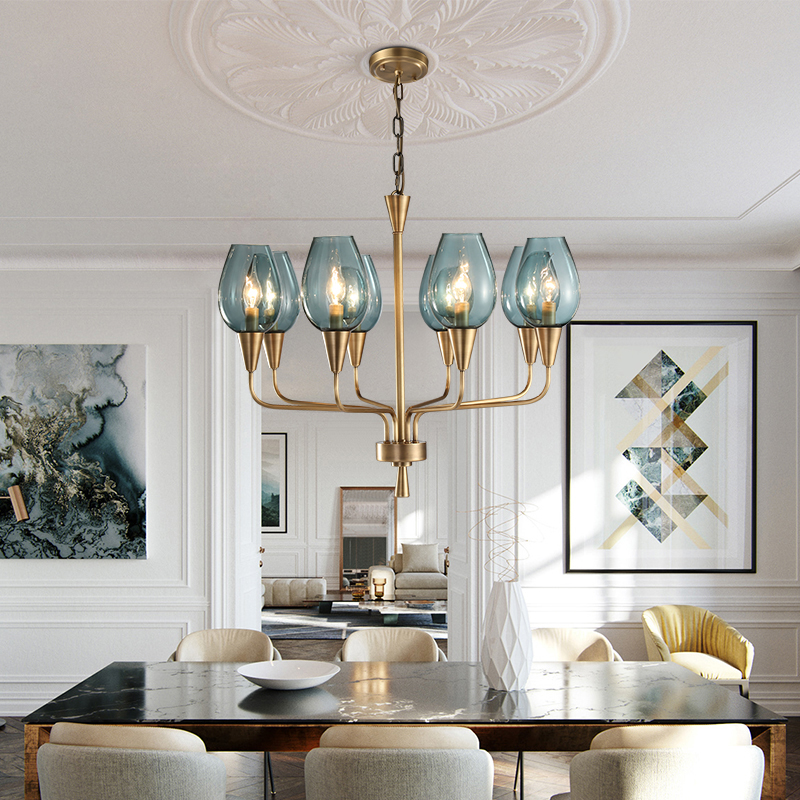 Подвесная Дизайнерская Люстра Viola 10 Прозрачный By Imperiumloft