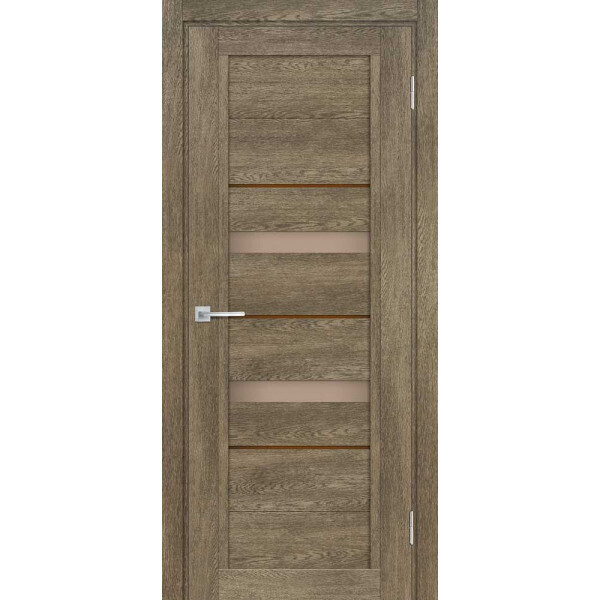 Межкомнатная дверь Graf ТЕХНО-802 бронза сатинат, кофе лакобель Бруно (2000 х 600)