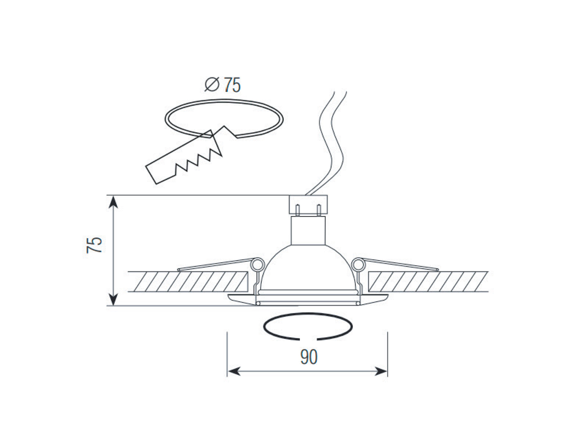 Встраиваемый светильник Donolux N1591-Chrom