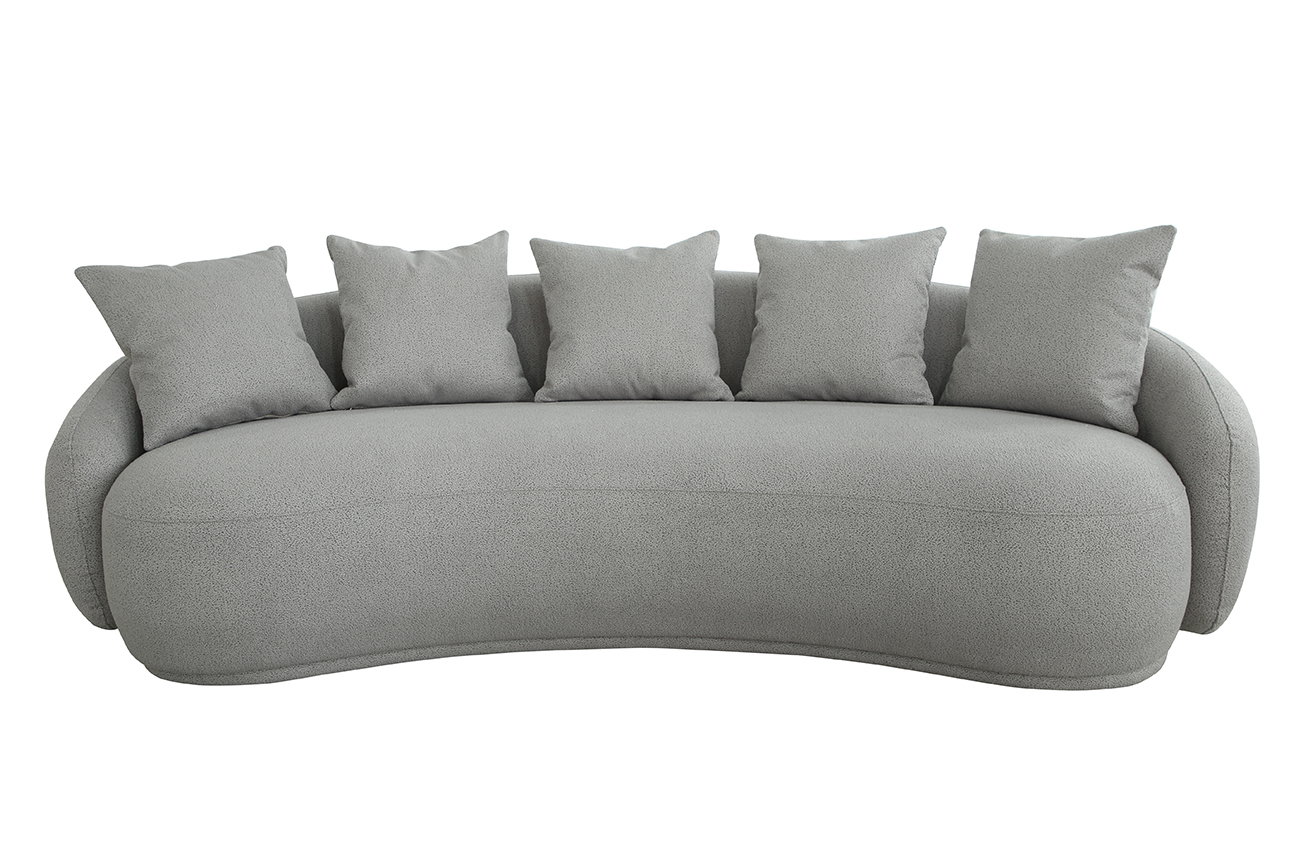 Диван треестный светло-серый Garda Decor 87YY-22085