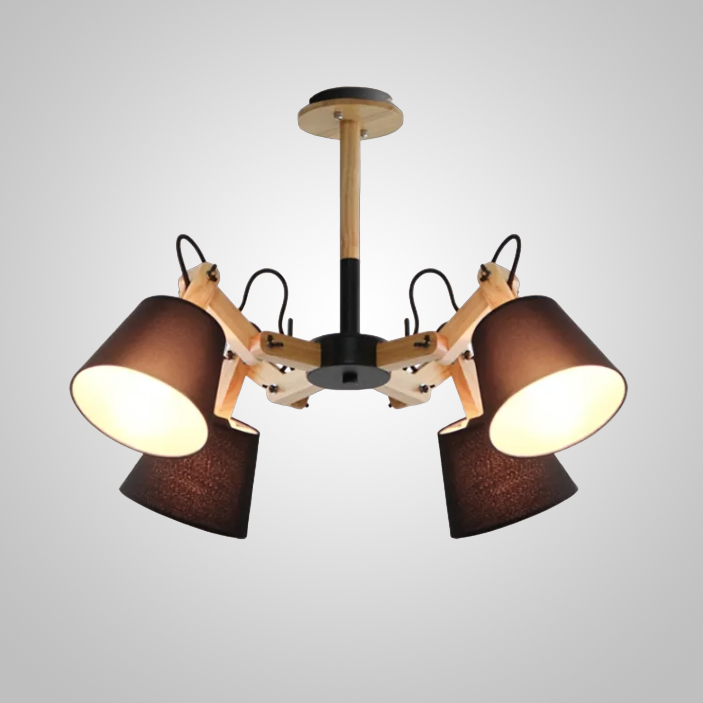 Люстра на штанге MECHANIC L4 Black by ImperiumLoft