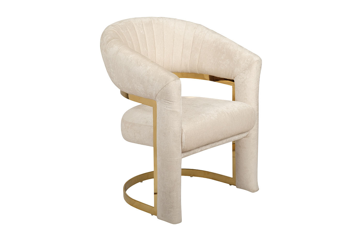 Стул велюровый кремовый/золото Garda Decor GY-DC8386GOLD-CR