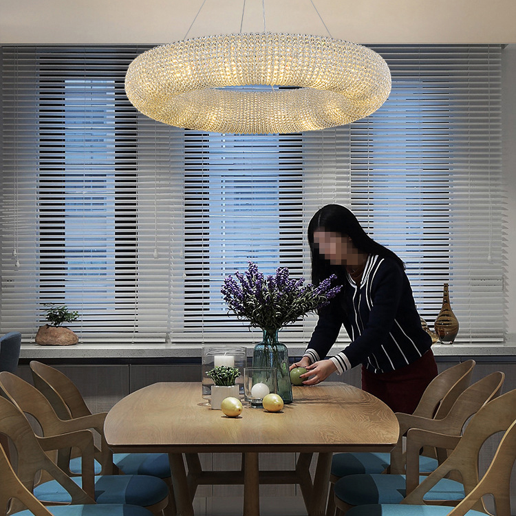 Подвесной светильник Crystal Halo D100 Silver by ImperiumLoft