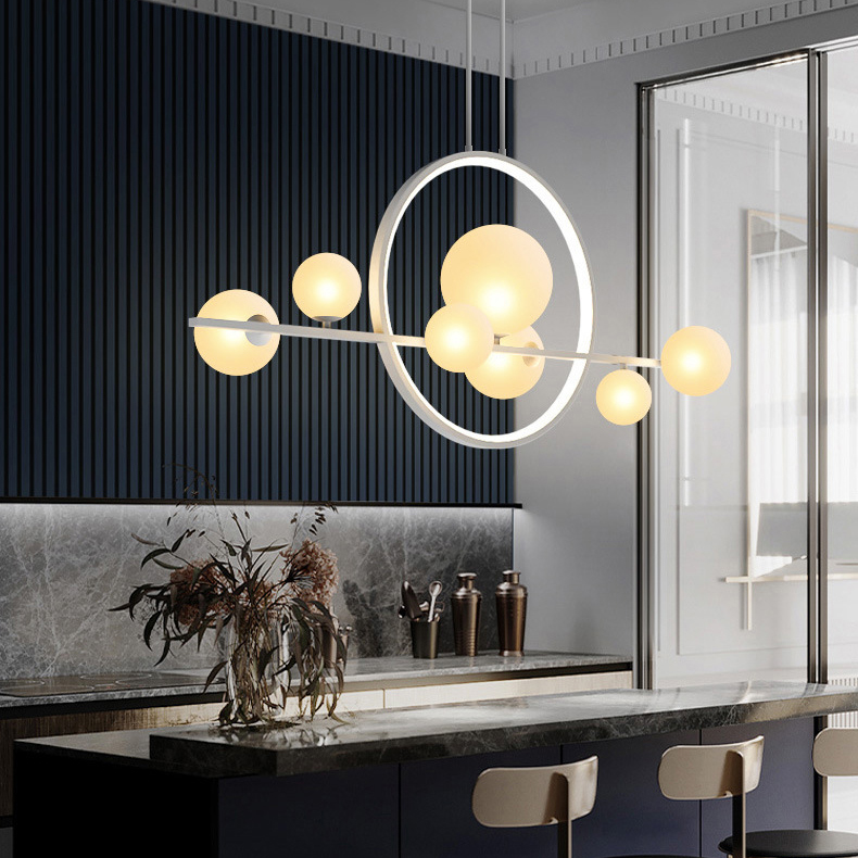 Подвесная люстра IONA L HALO 7 White by ImperiumLoft