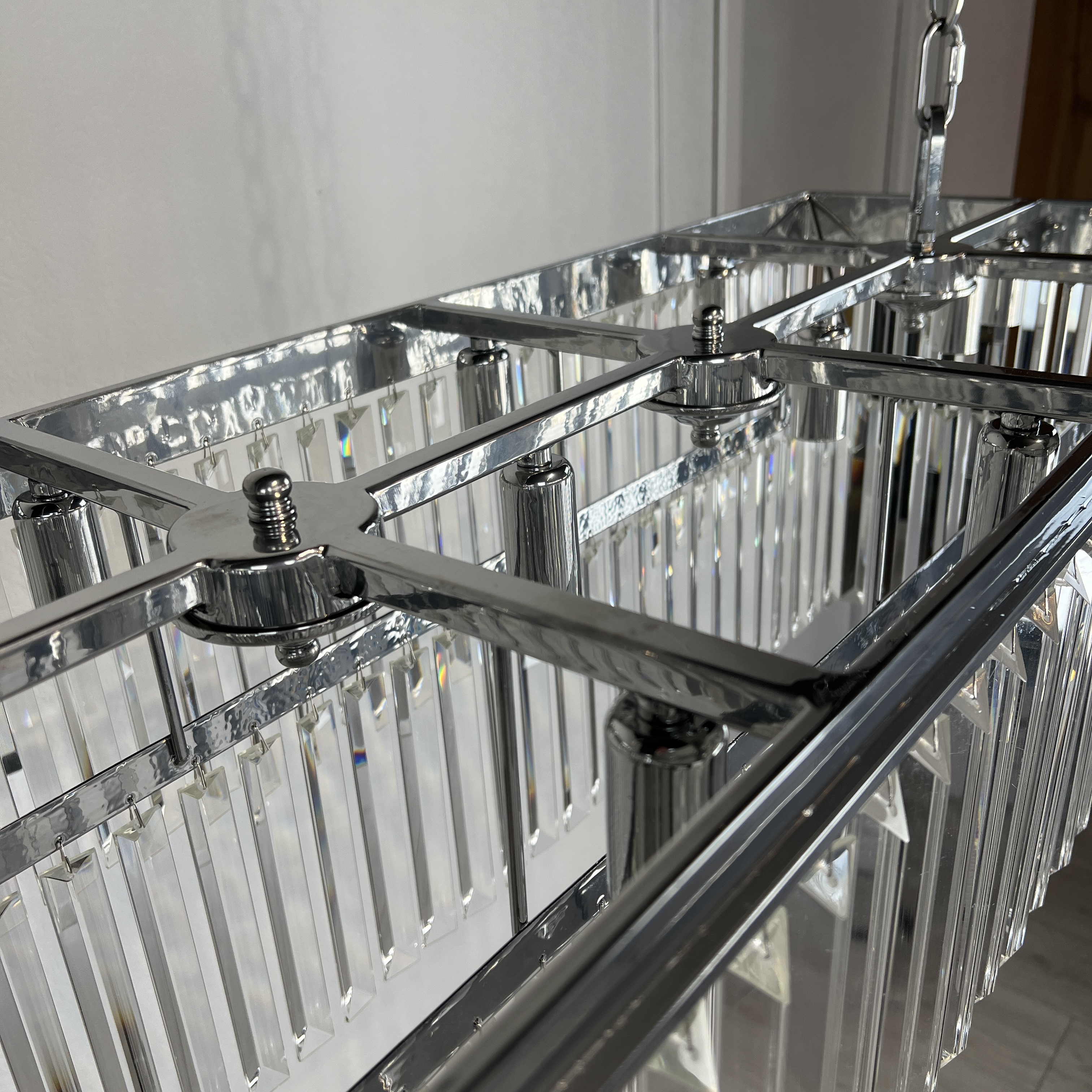 Люстра RH 1920S ODEON CLEAR GLASS FRINGE 120 chrome by ImperiumLoft