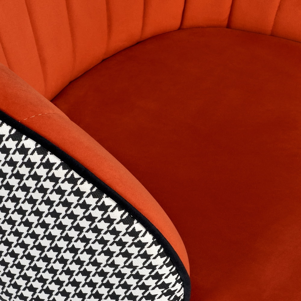 Стул Paola оранжевый с жаккардом Bradex Home RF 0260