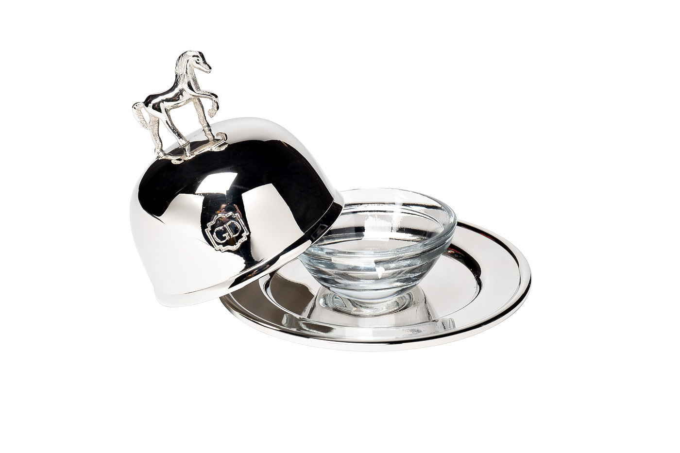 Масленка порционная "Horse" хром Garda Decor 95IM-1330