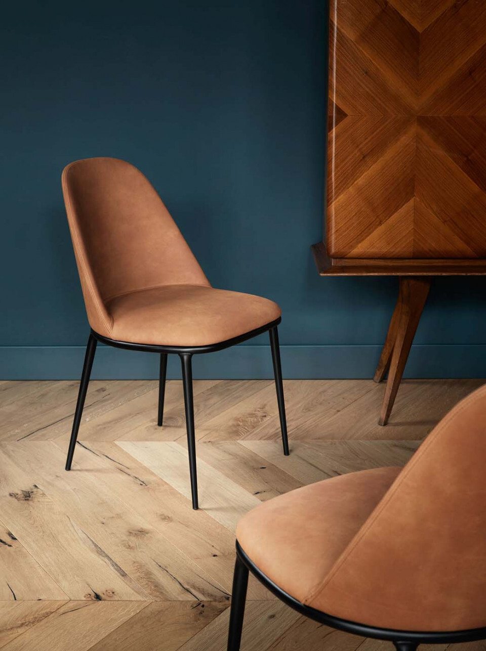 Стул Midj Lea S M TS Brick orange S1940ST+black+brick orange