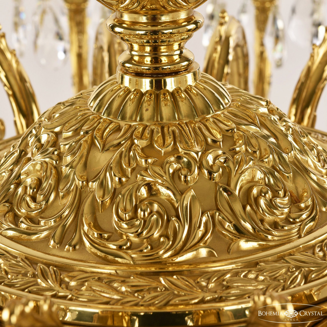 Люстра бронзовая с хрусталём 71401/16/360 B G FA10B