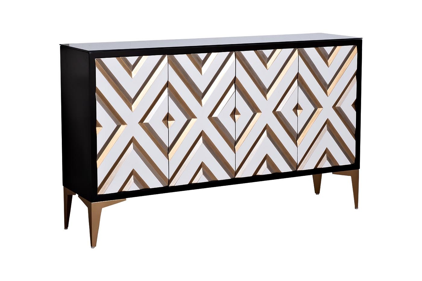 Комод с дверцами и декором "кенте" Garda Decor ART-2924-S