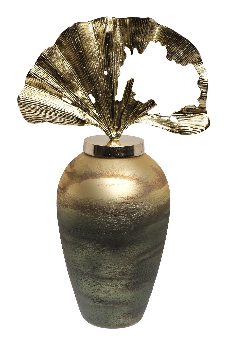 Ваза декоративная золотисто-зеленая Garda Decor 71PN-5140