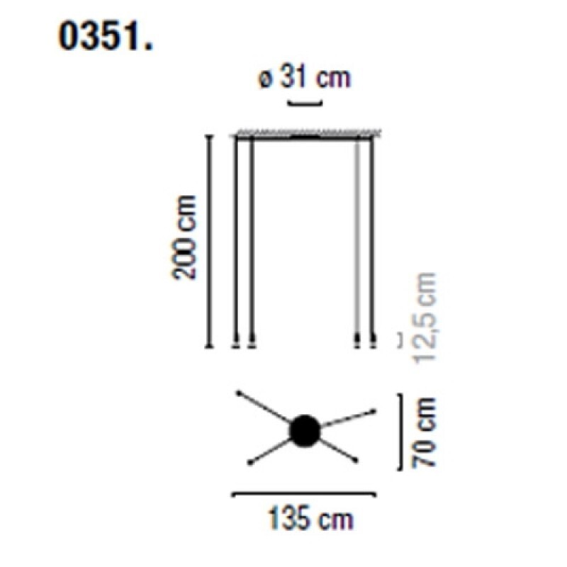 ПОДВЕСНОЙ СВЕТИЛЬНИК  VIBIA Wireflow Free-Form 0351