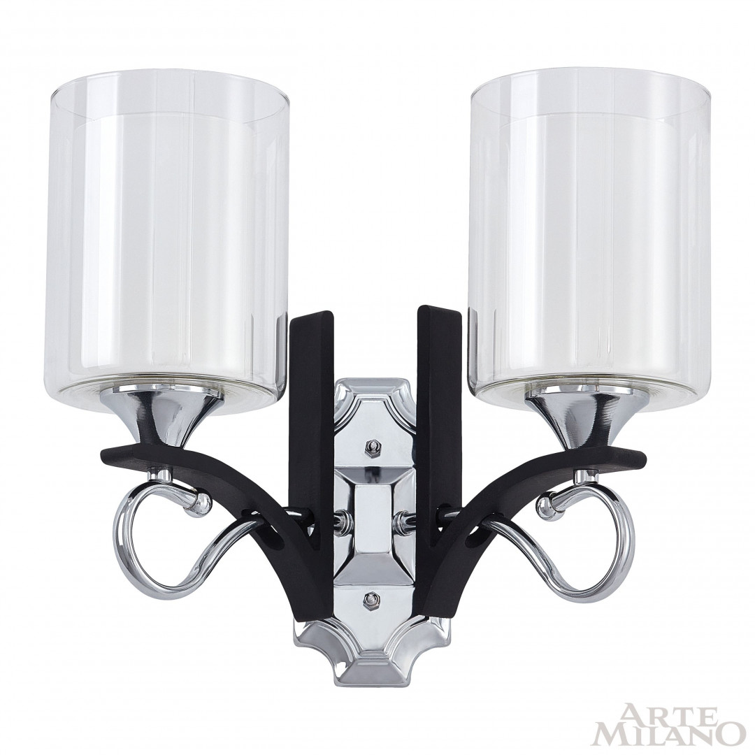 Бра с плафонами 309167/2W Bk/Ni Arte Milano