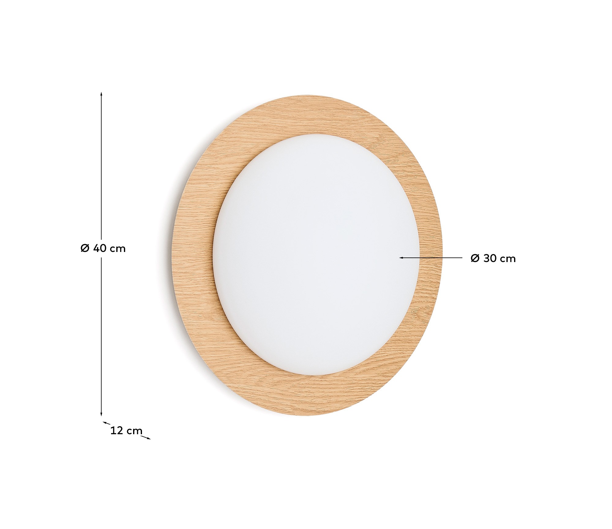 Потолочный светильник Novae из светлой шлифованной стали с имитацией дерева La Forma (ex Julia Grup)