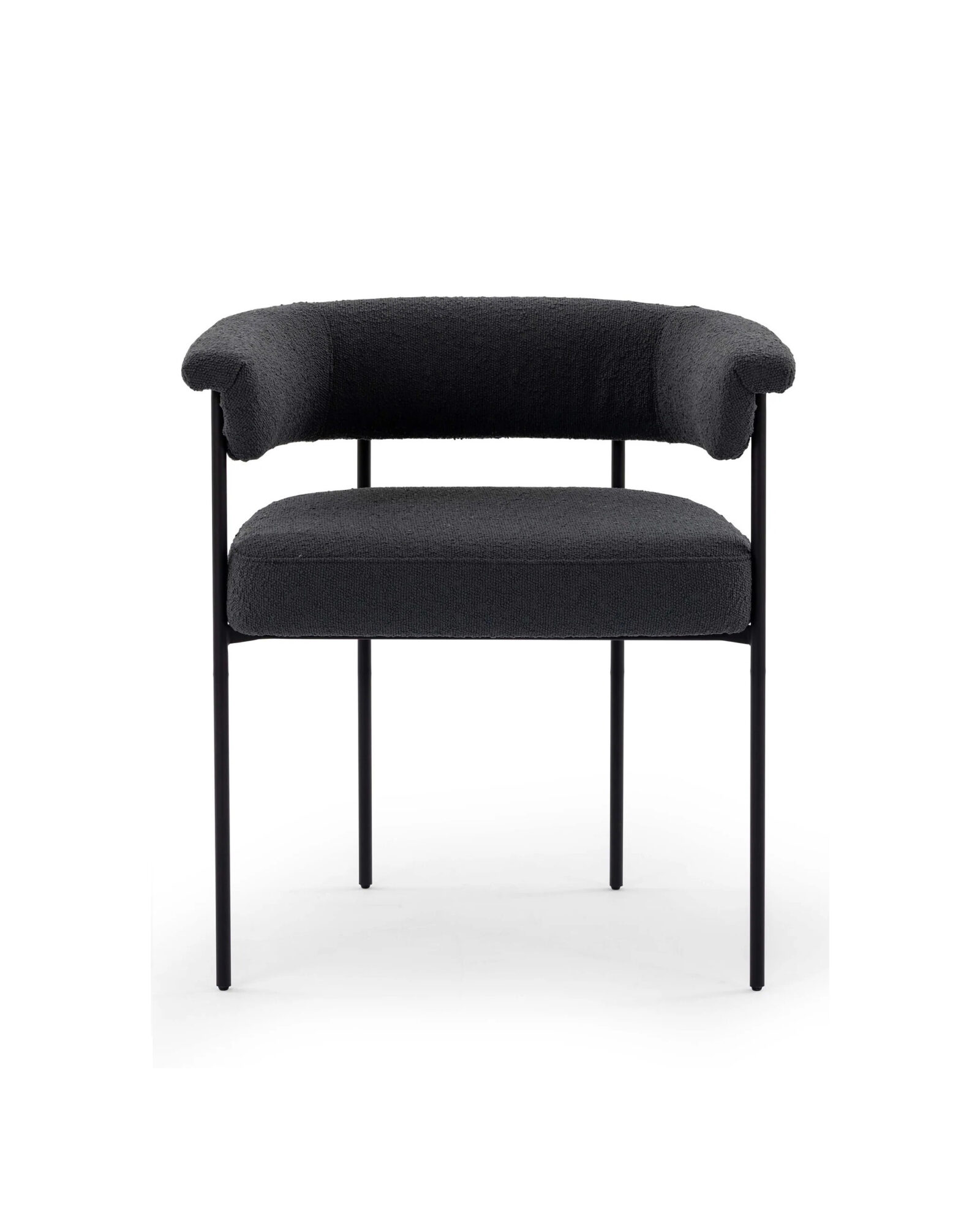 Черный мягкий стул Эбби Louvre Home LHFDC150523IMT