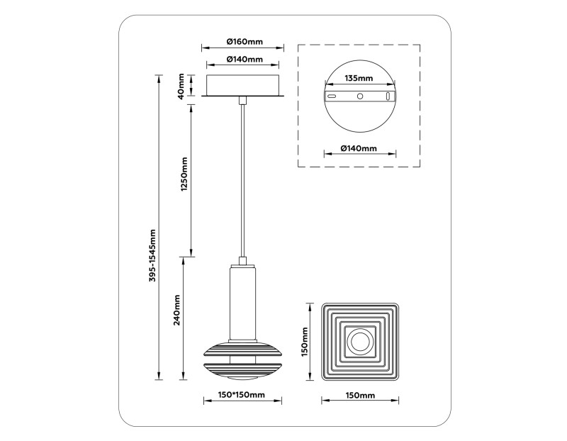 Подвесной светильник Ambrella Light LH31001