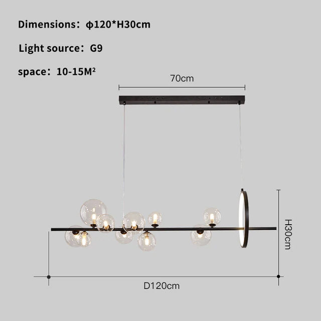 Люстра Delight Collection KG1233P-10 black/clear