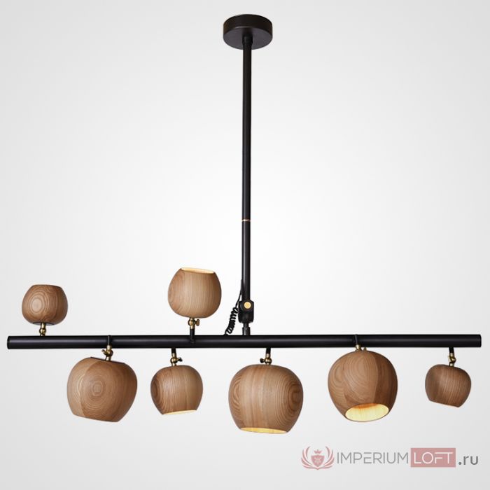 Подвесной реечный светильник CONNY L7 Light brown ball by ImperiumLoft