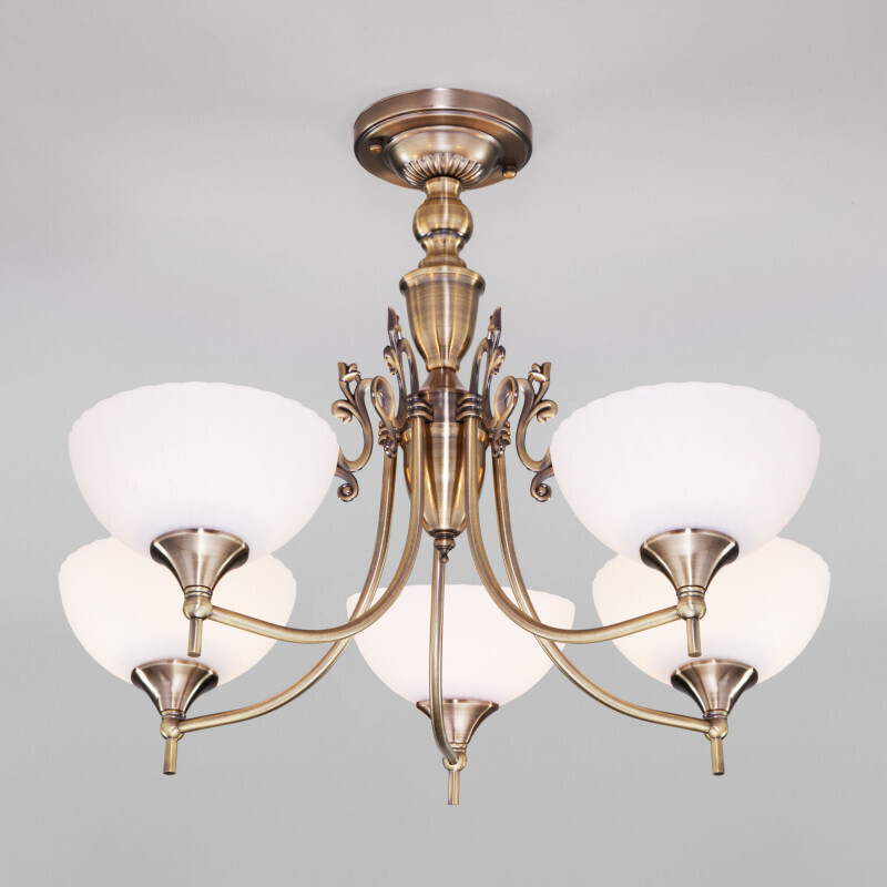 Люстра на штанге Eurosvet 60053/5 античная бронза