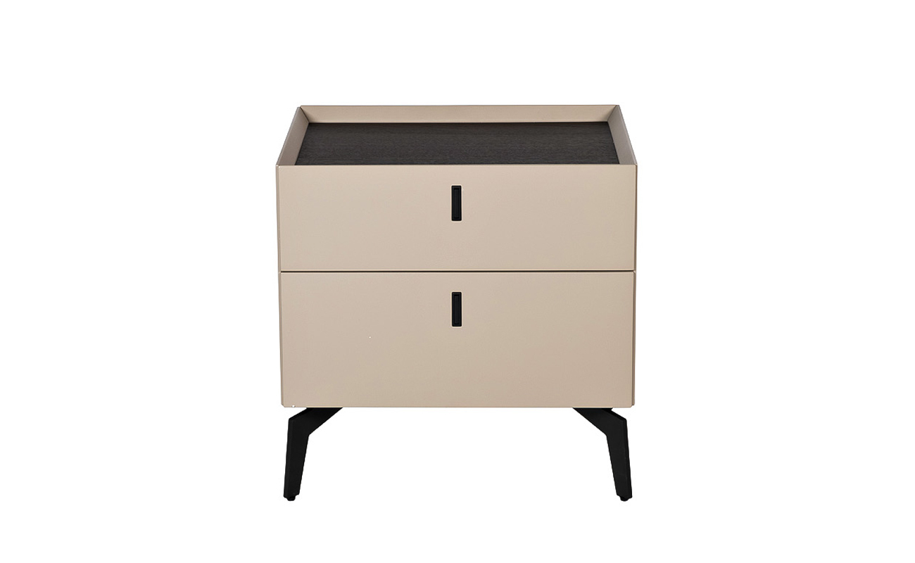 Тумбочка с 2мя ящиками светлая Garda Decor 77IP-NS817/1