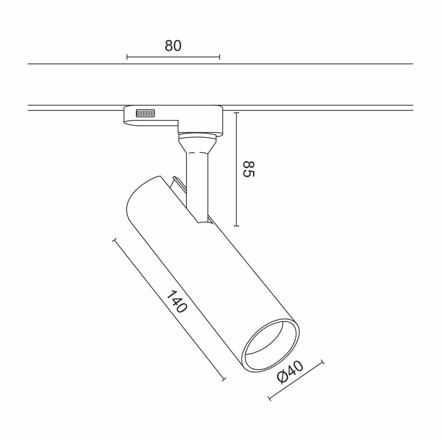Светодиодный светильник (для трехфазного трека) Ledron TSU0506 White