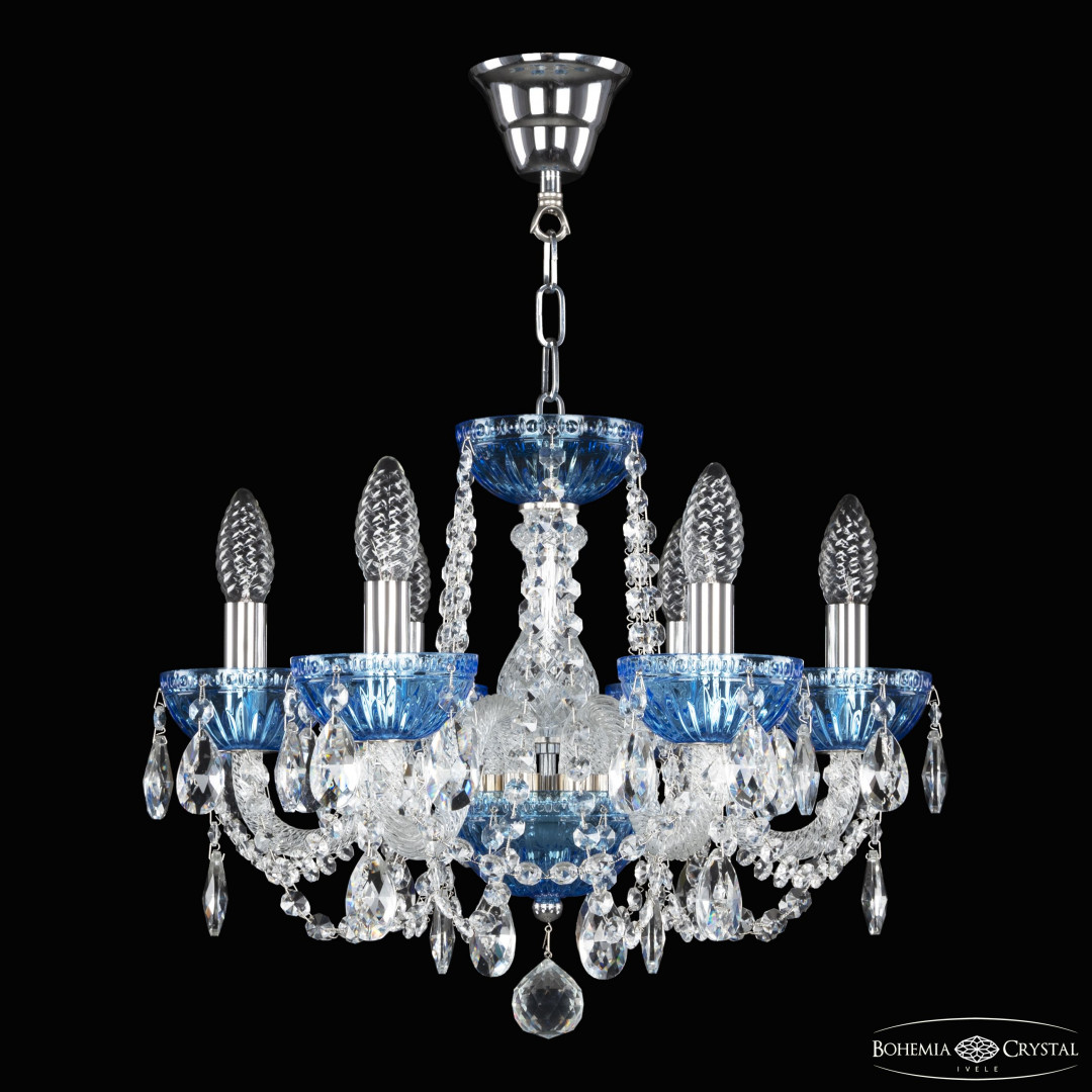 Люстра 5402/6/141 Ni Aquamarine/M-1G Bohemia Ivele Crystal