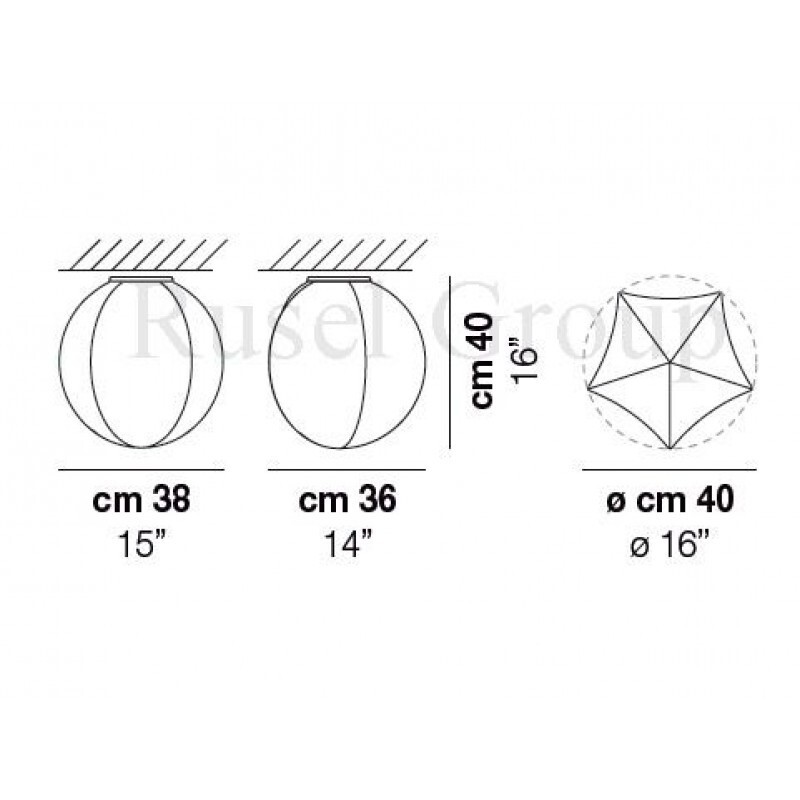 Потолочный светильник Vistosi PENTA PL
