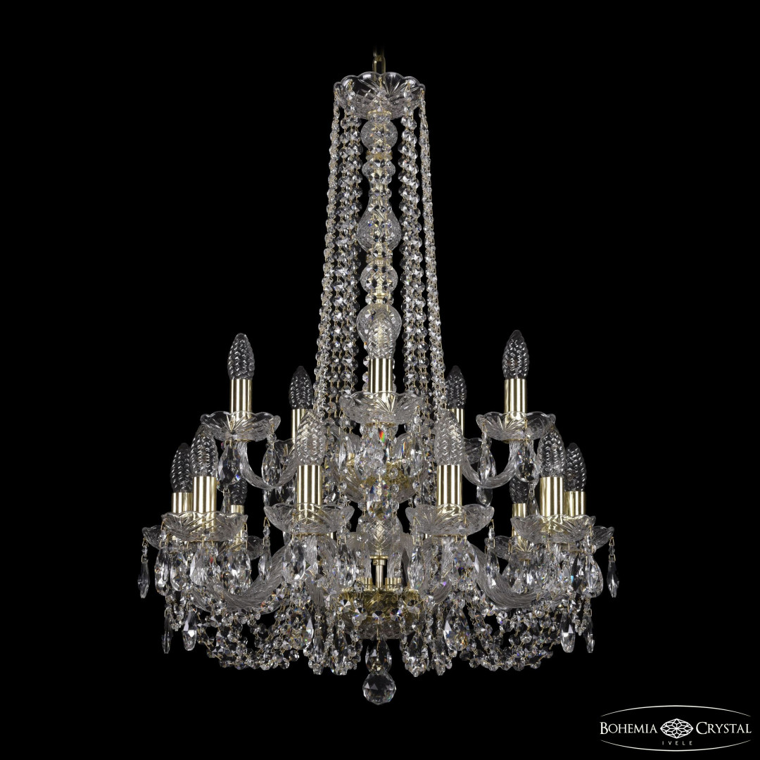 Люстра хрустальная 1402/10+5/195/h-80/2d G