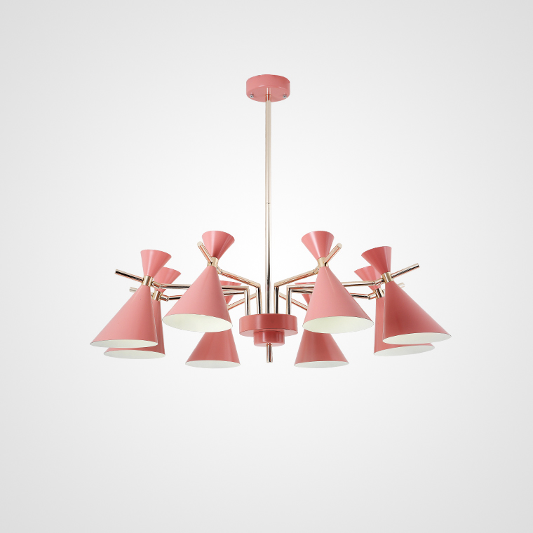 Люстра на штанге FRANKA D100 8 lamps Pink by ImperiumLoft