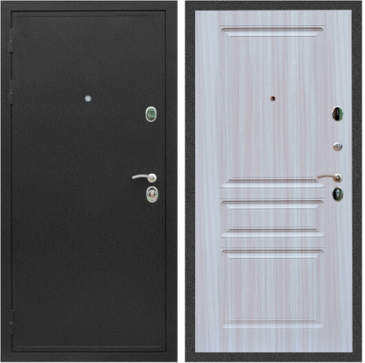 Дверь входная Graf Престиж Черный крокодил / МДФ 16 мм ФЛ-243 Сандал белый