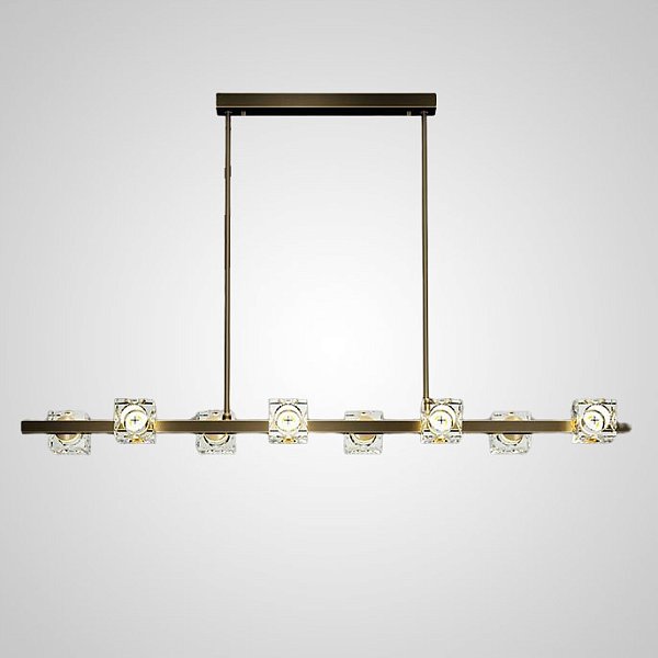 Потолочный светильник MICHAL LONG L8 Brass Black by ImperiumLoft