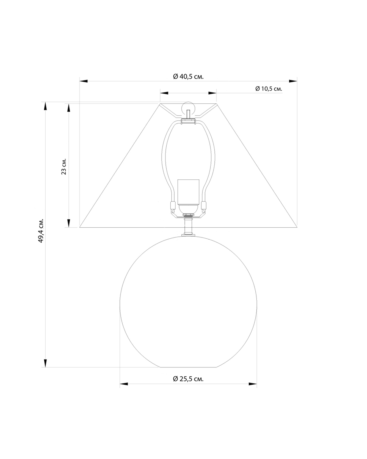 Настольная лампа Тесс Louvre Home P2593TB