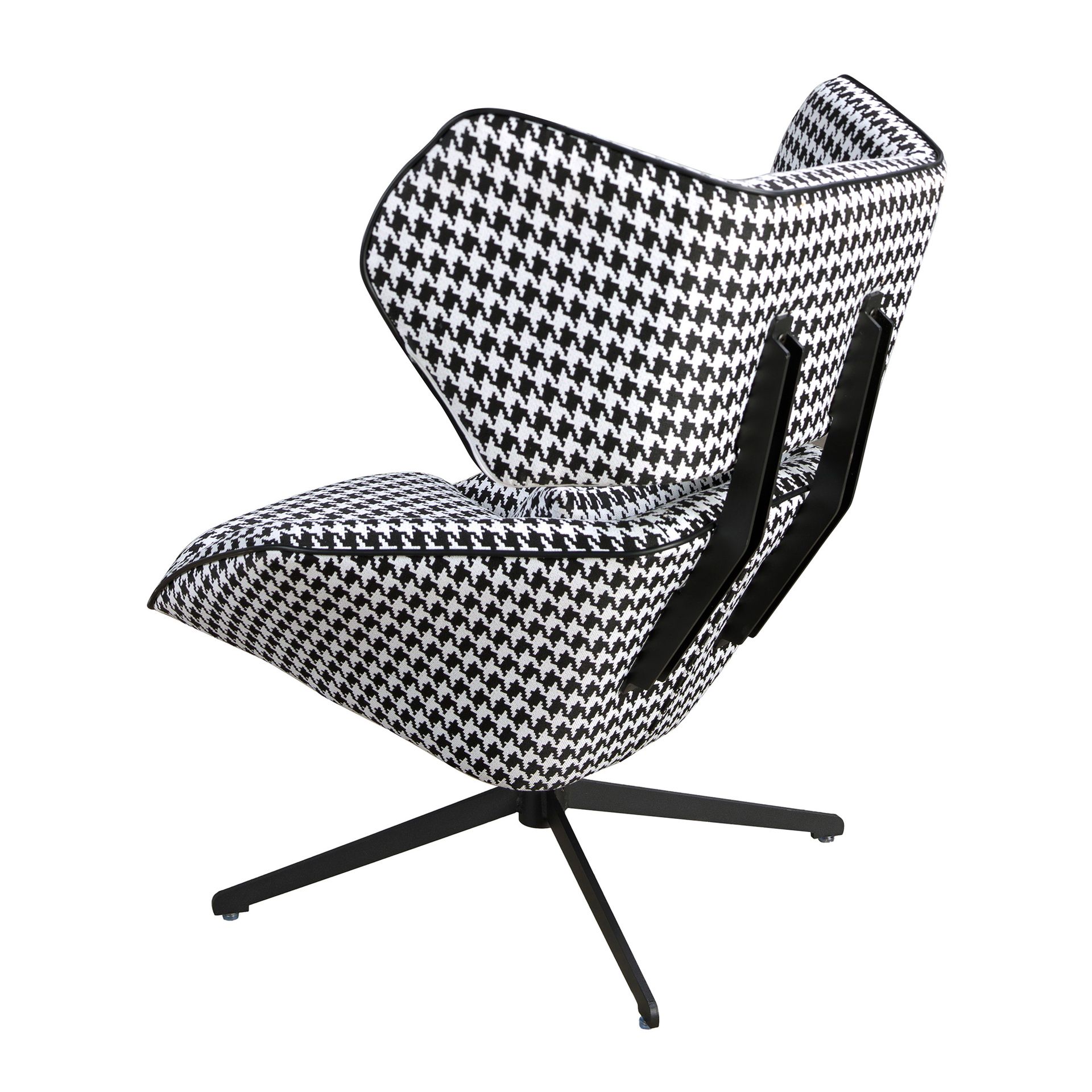 Вращающееся кресло 5142  из ткани черного и белого цвета Angel Cerda