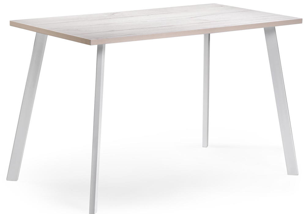 Стол деревянный Woodville Тринити Лофт 140 25 мм юта / белый матовый 489663