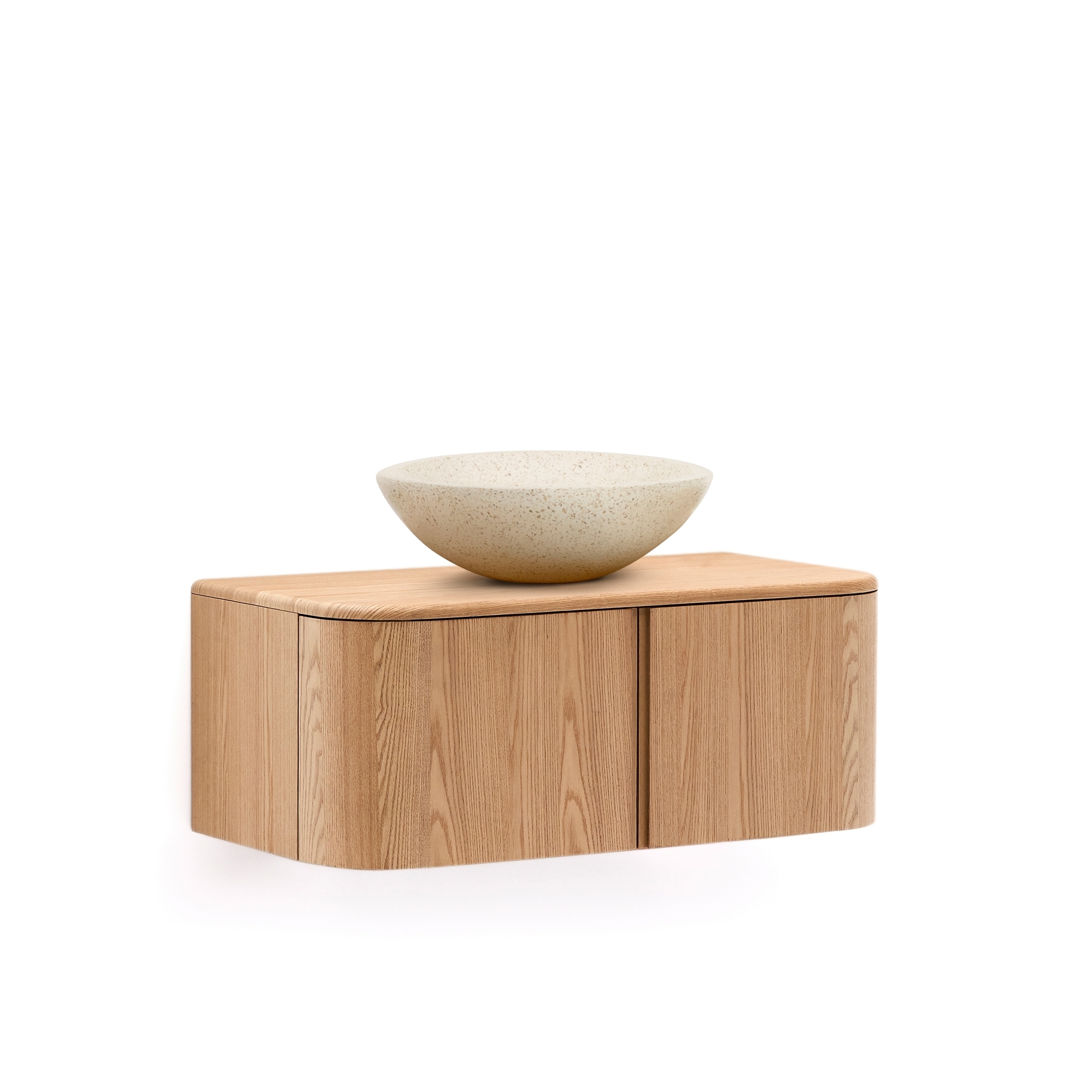 Шкафчик для ванной Salaya из ламинированной фанеры ясеня в натуральной отделке La Forma (ex Julia Grup)