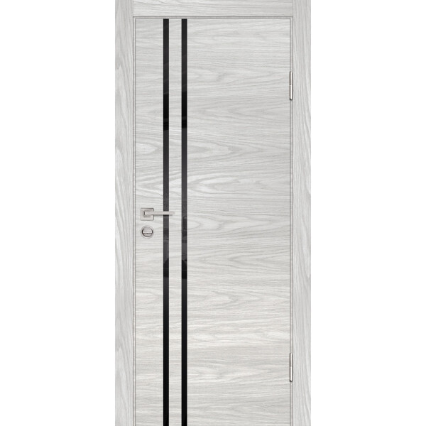 Межкомнатная дверь Graf P-11 черный лакобель Дуб скай бежевый (2000 х 600)