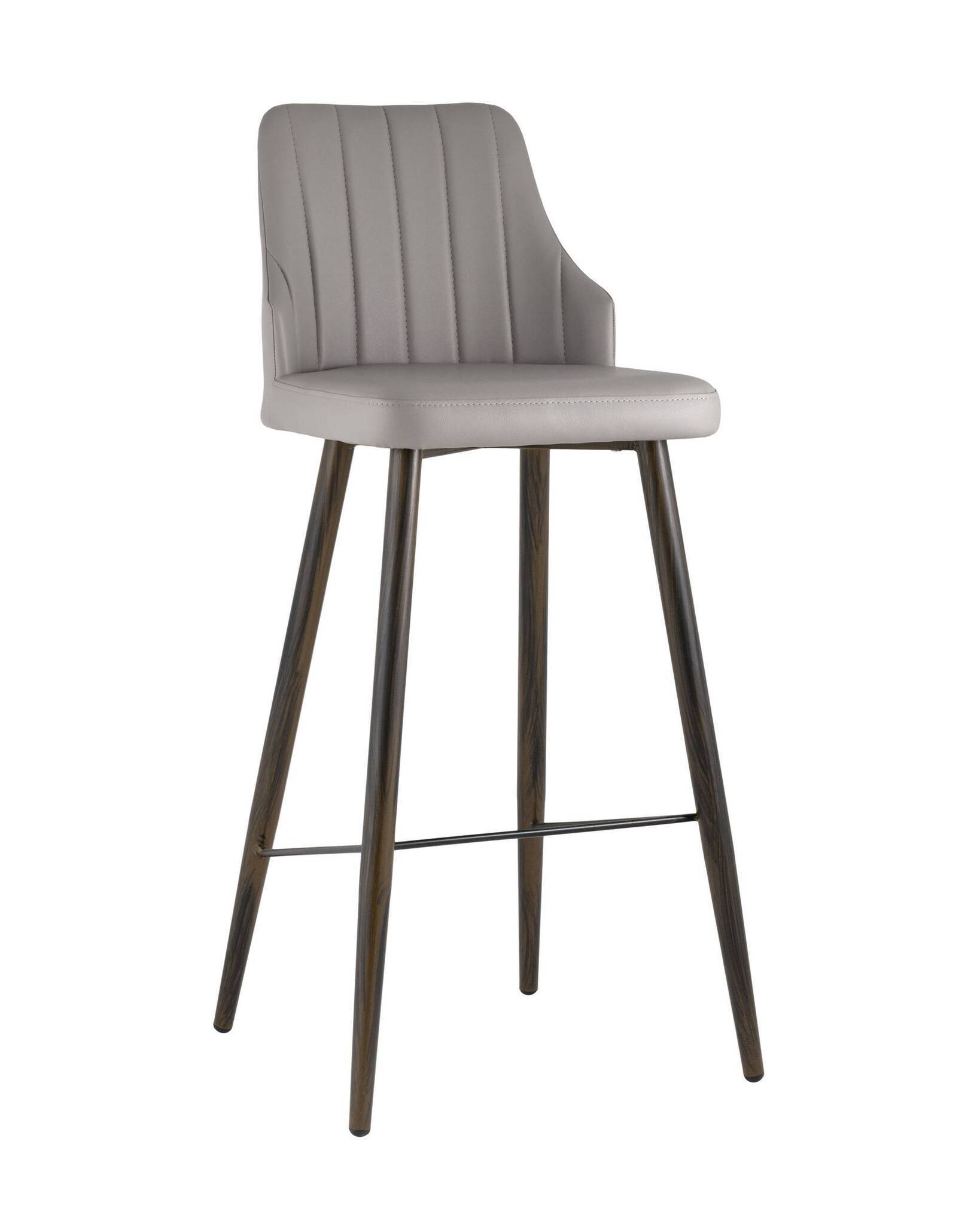 Стул барный Коналл экокожа серый Stool Group
