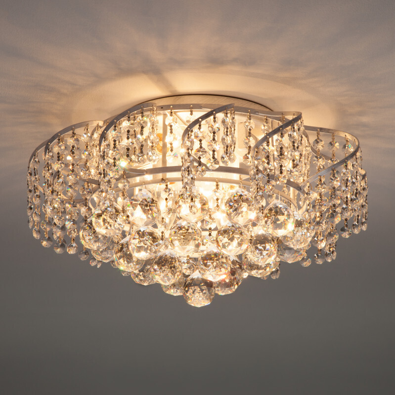 Накладная люстра Eurosvet 16017/6 белый с серебром Strotskis