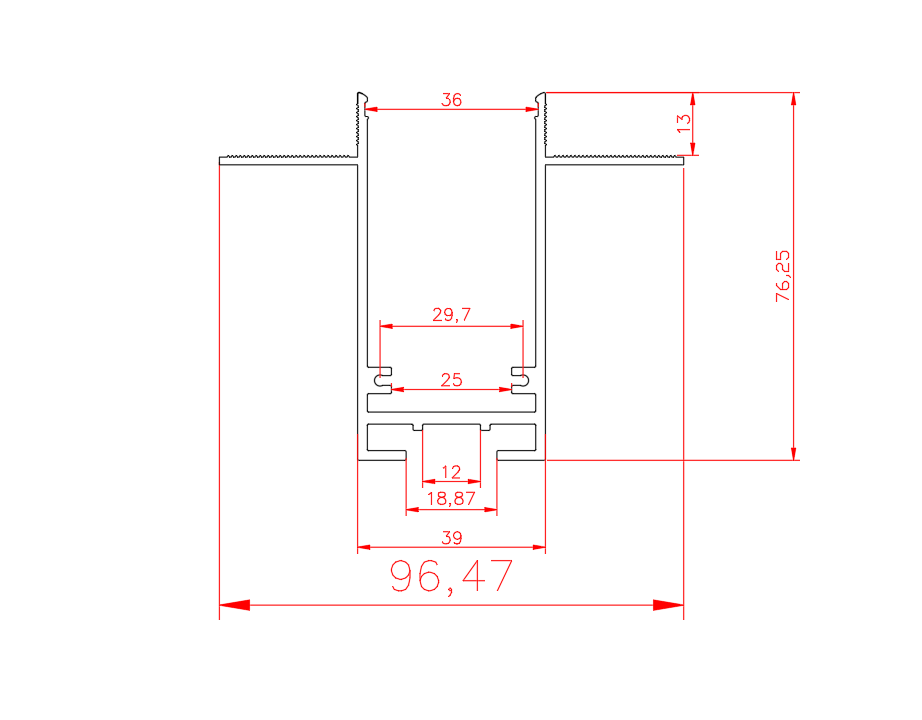 Магнитный шинопроводстраиваемый Donolux DLM013BSp