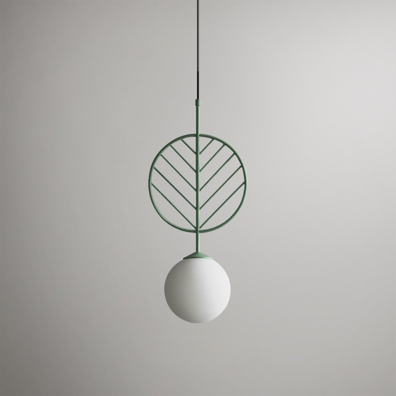 Подвесной светильник LEAF B Зелёный by ImperiumLoft