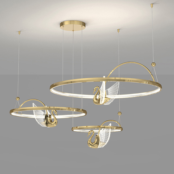 Подвесная люстра BIRDIE LUX 3R Brass by ImperiumLoft