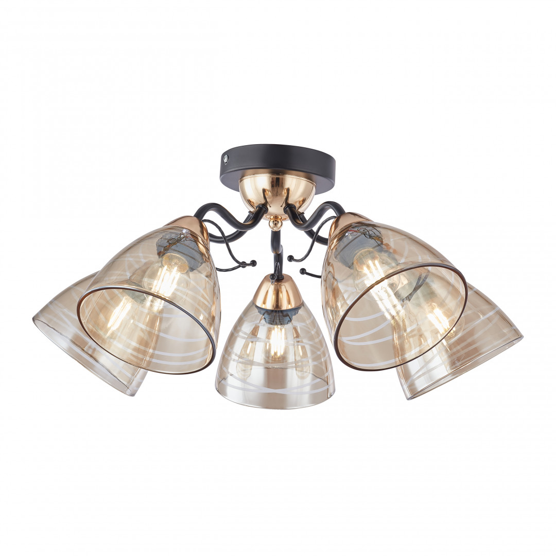 Люстра потолочная с плафонами 331234/5 BK+FGD Arte Milano