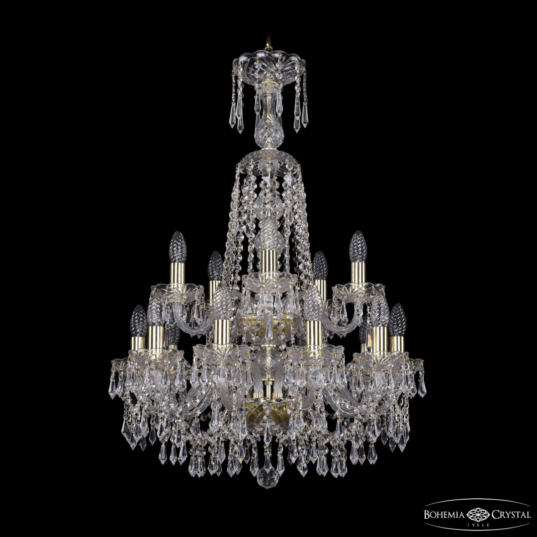 Люстра хрустальная 1403/10+5/195/XL-84/2d G