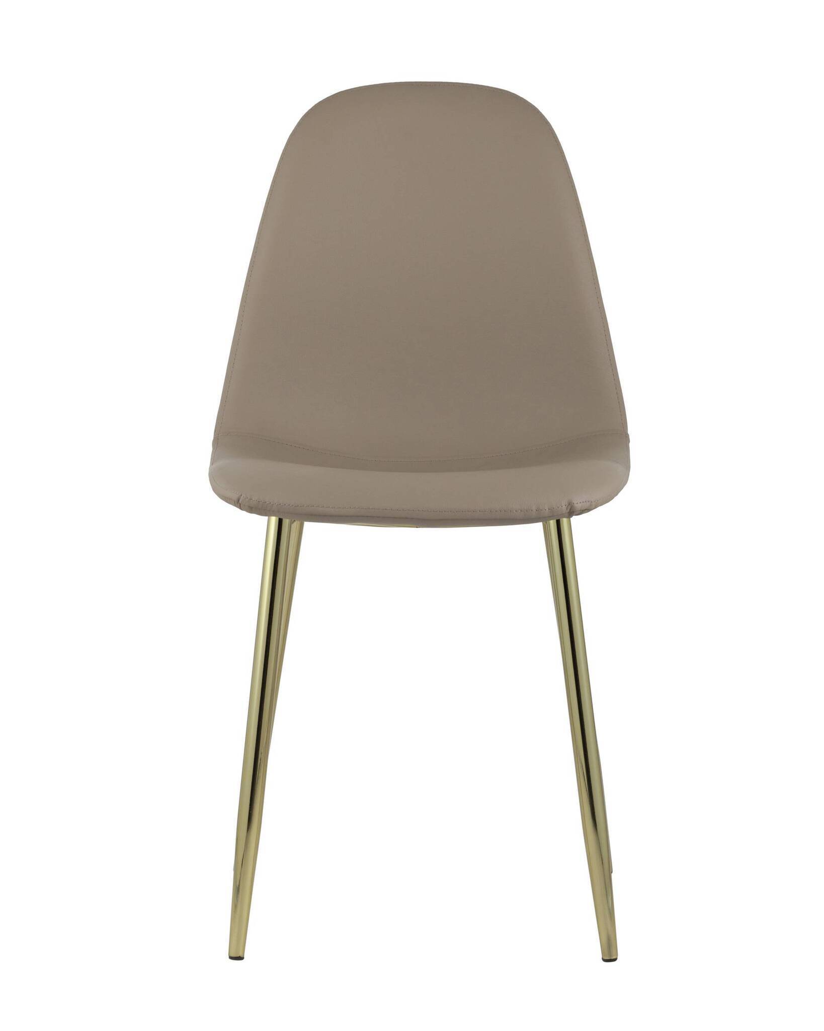 Стул Валенсия экокожа коричневая золотые ножки Stool Group
